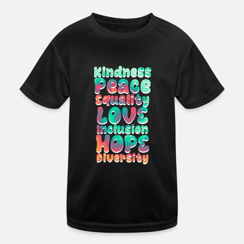 Inclusion Acceptance Kindness Solidarity Kids Functional T-Shirt