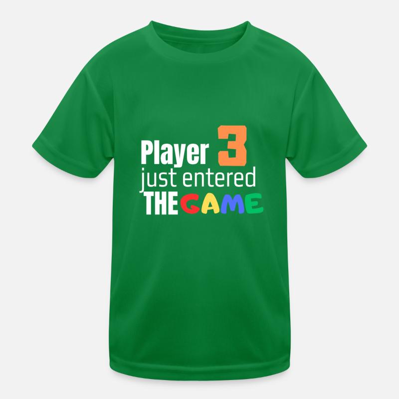 Le joueur 3 vient d’entrer dans le jeu. Cadeau T-shirt sport Enfant