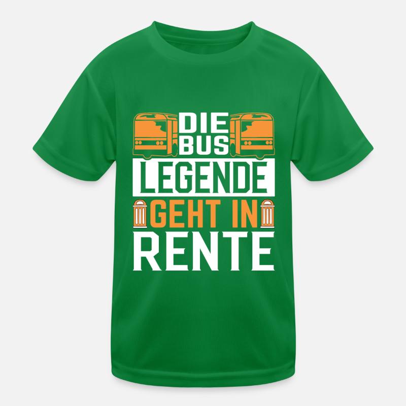 Rente Busfahrer Geschenkidee Spruch Rente Beruf Kinder Funktions-T-Shirt