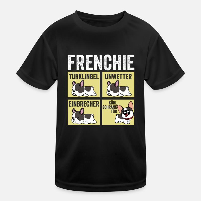 Hund Frenchie Kinder Funktions-T-Shirt