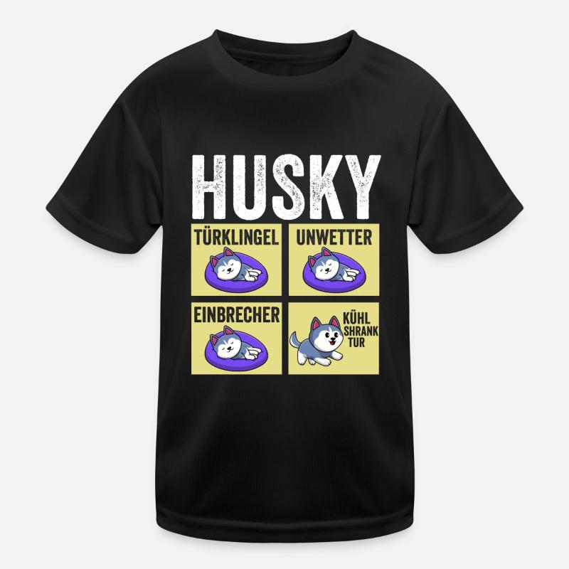 Hund Husky Kinder Funktions-T-Shirt