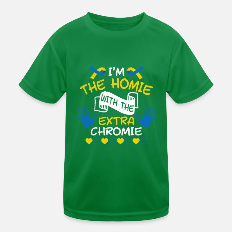 J’adore mon avec plus de Chromie Awareness Down T-shirt sport Enfant