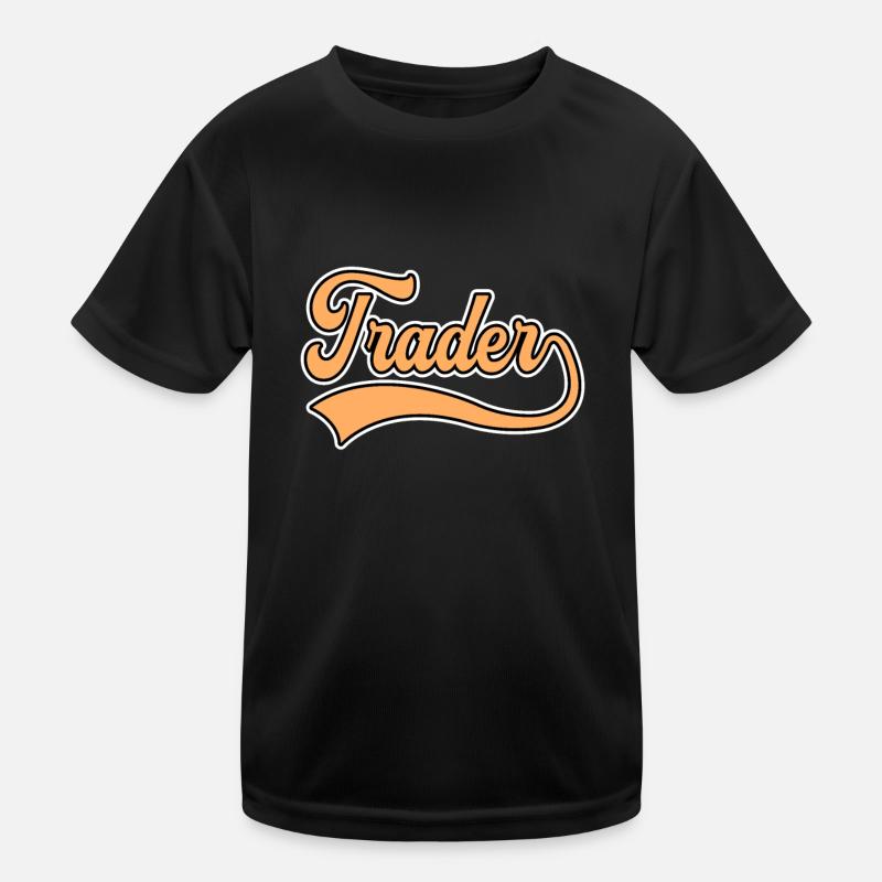 Trader Lettering Kids Functional T-Shirt