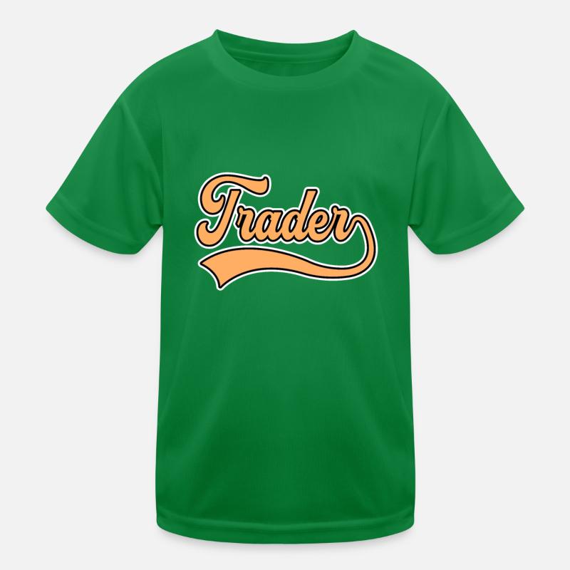 Trader Lettering Kids Functional T-Shirt