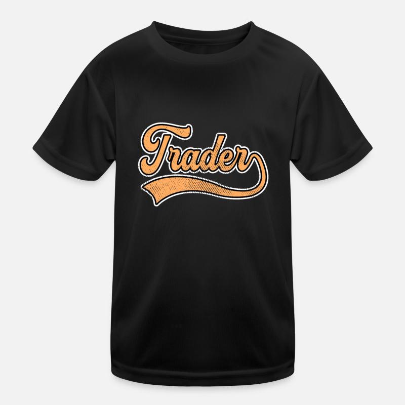 Trader Lettering Kids Functional T-Shirt