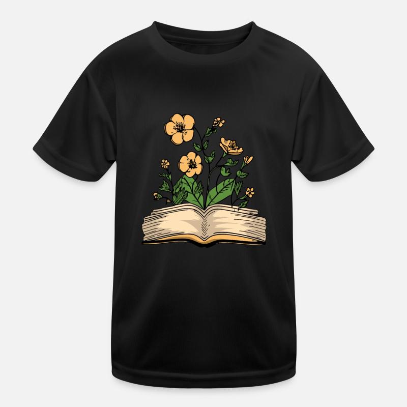 Livre Rat de bibliothèque Rat de bibliothèque Fleurs T-shirt sport Enfant