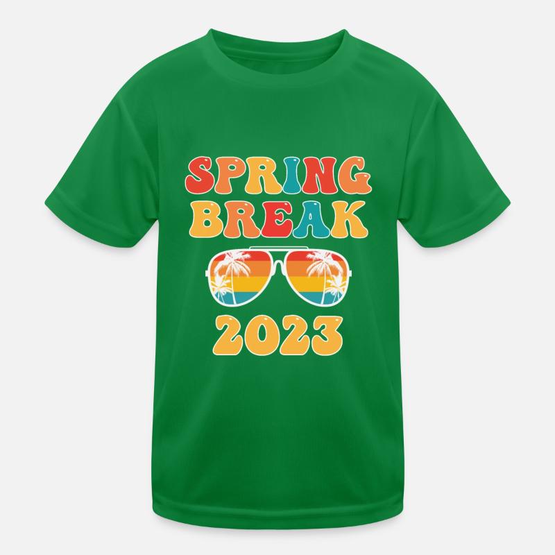Groovy Spring Break 2023 Schulferien Kinder Funktions-T-Shirt