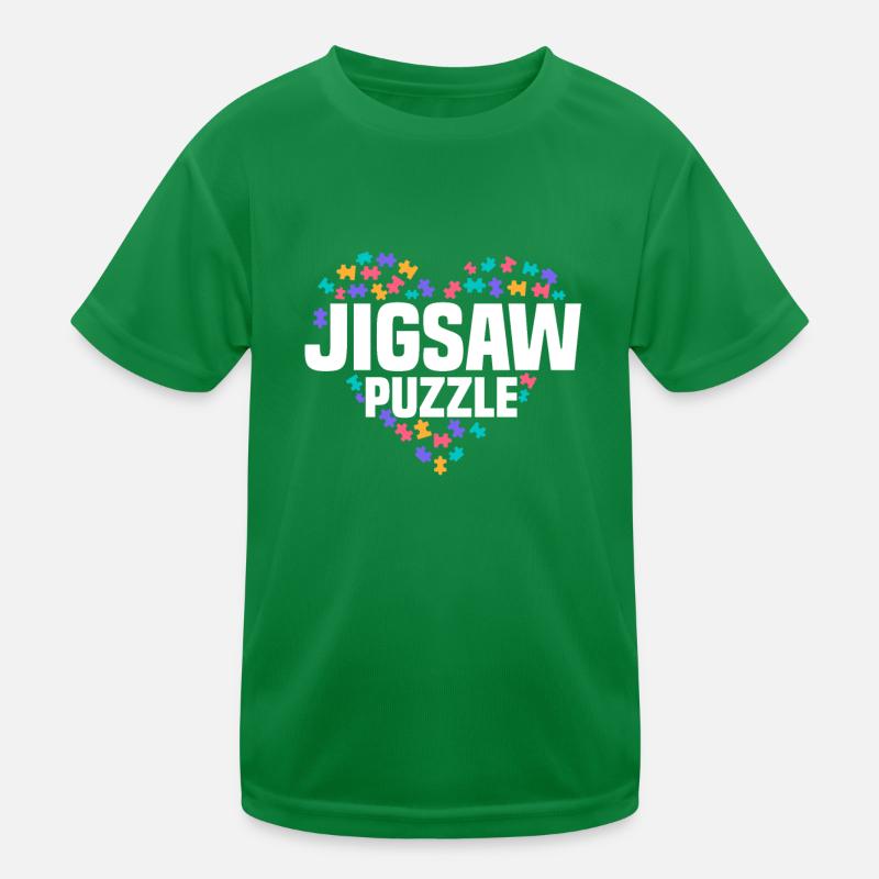 Conception de cœur de puzzle mignon pour Puzzler T-shirt sport Enfant