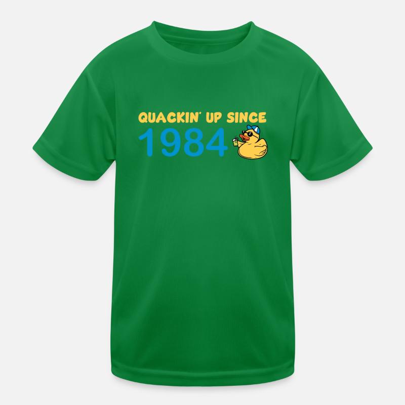 Squeaky duck since 1984 birthday design Kids Functional T-Shirt