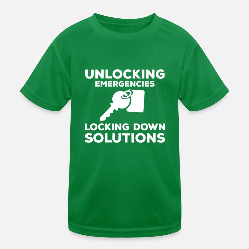 Locksmith Emergency Service Design Kids Functional T-Shirt