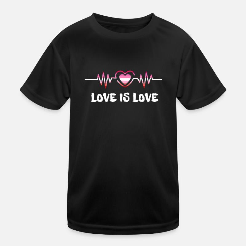 Lesbian Lesbisch Pride Flagge Geschenk Kinder Funktions-T-Shirt