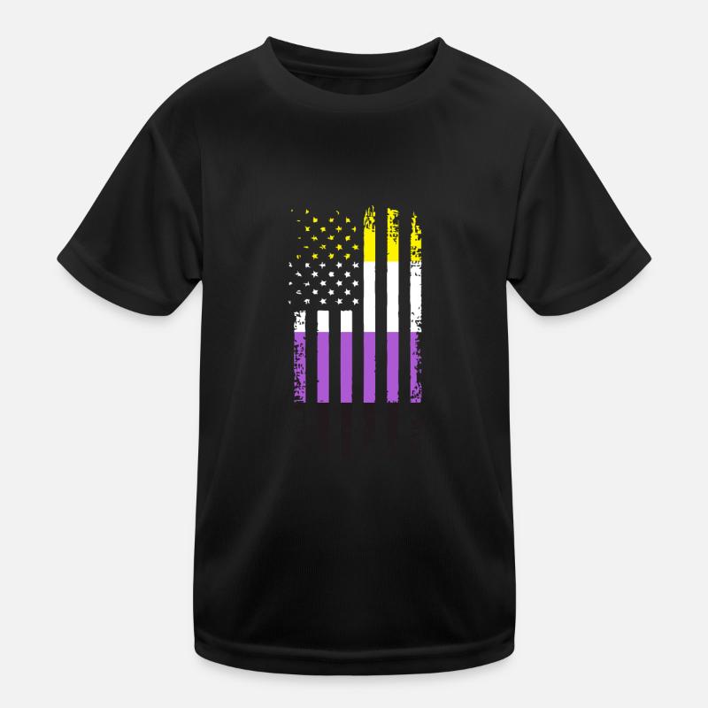 Cadeau de drapeau de genre non binaire T-shirt sport Enfant