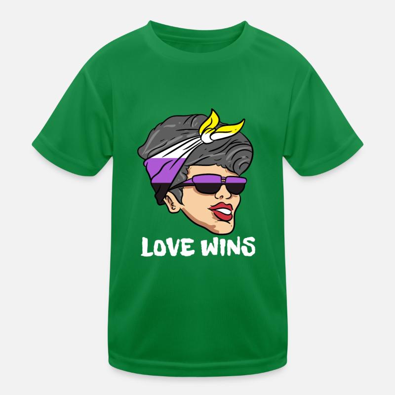 Non Binary Gender Flagge Geschenk Kinder Funktions-T-Shirt