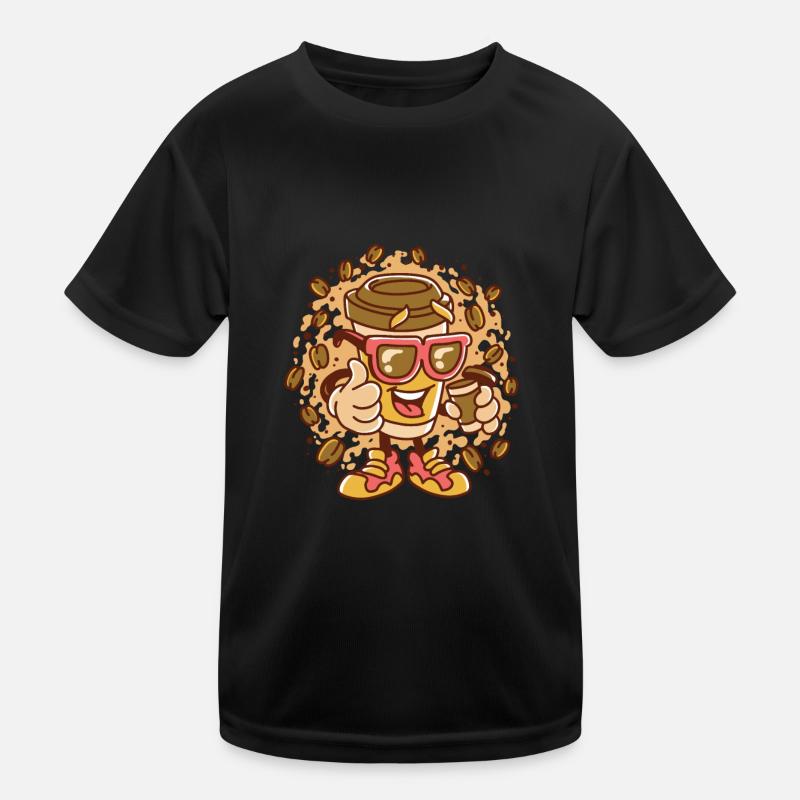 Coffee Gift Coffee Bean Coffee Cup Caffeine Kids Functional T-Shirt