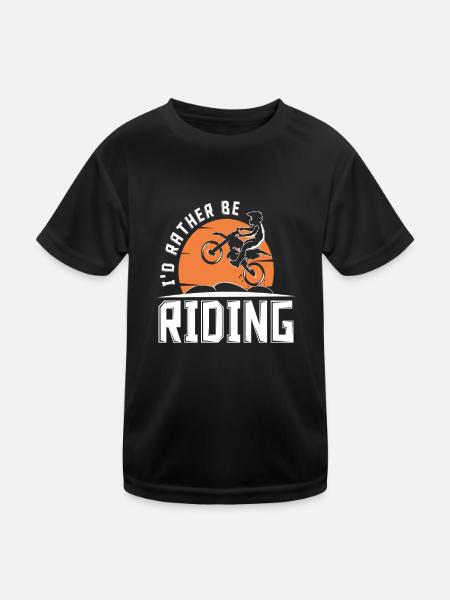 Motocross Moto Motard Dirt Bike - T-shirt sport Enfant - noir - Devant