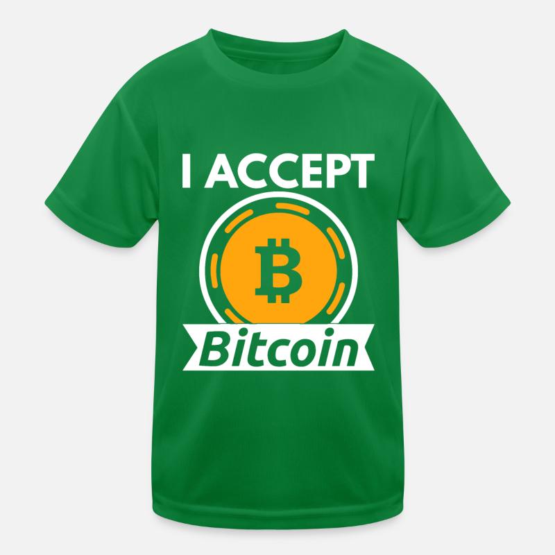 Ich Akzeptiere Bitcoin - Krypto Kinder Funktions-T-Shirt