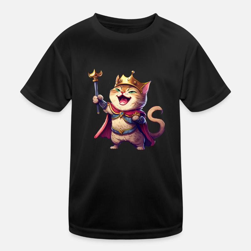 Chat de dessin animé riant T-shirt sport Enfant