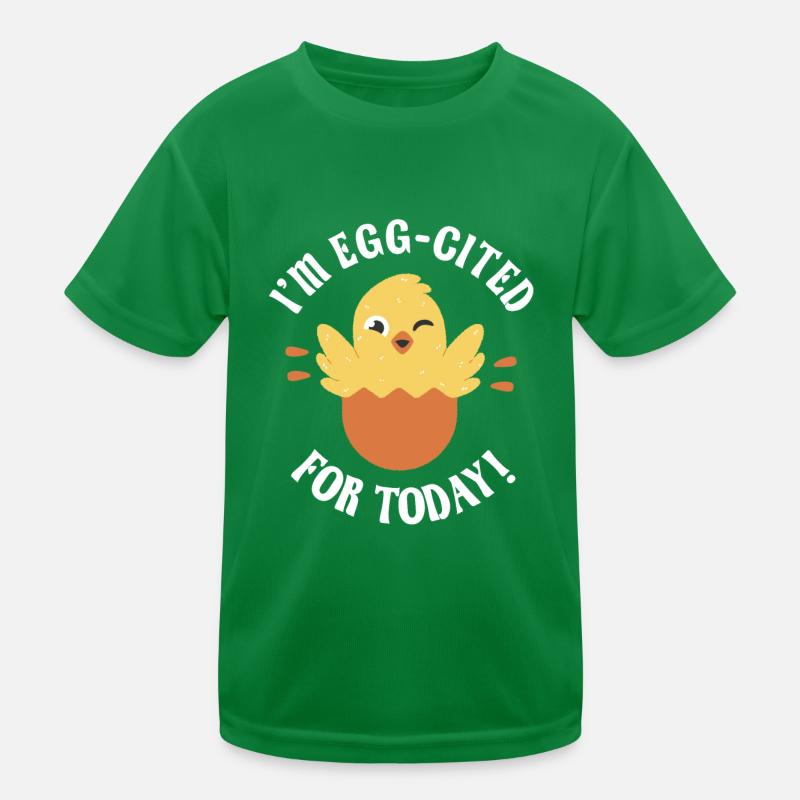 Egg-cited Schlüpfendes Küken Kinder Funktions-T-Shirt