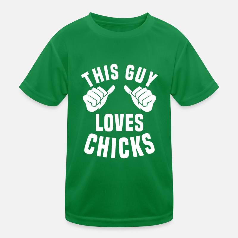 Ce mec aime les poussins T-shirt sport Enfant