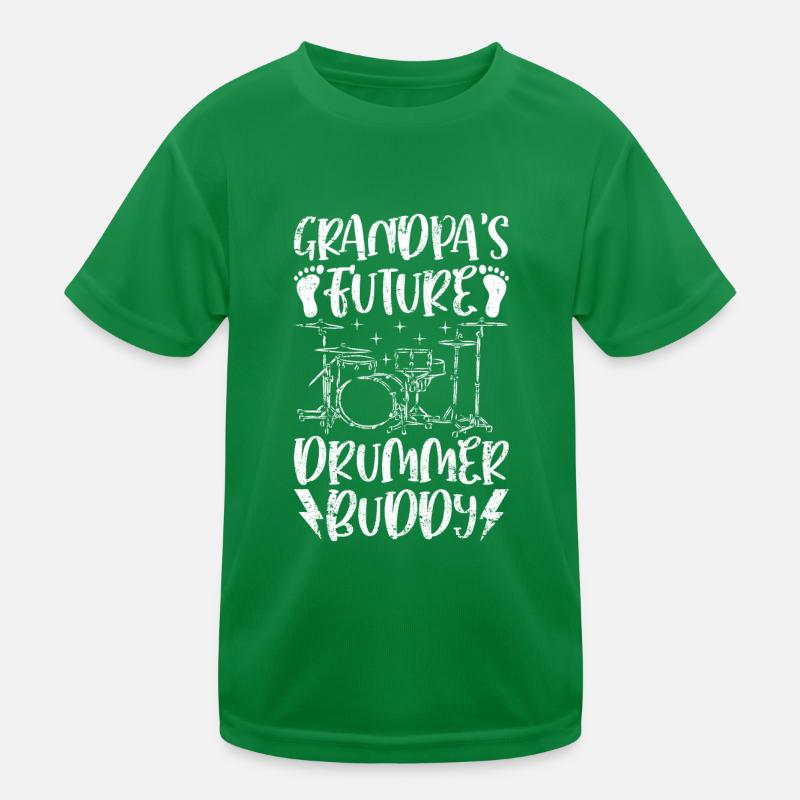 Grandpa's Future Drummer Buddy - Drum Player Baby Kinder Funktions-T-Shirt