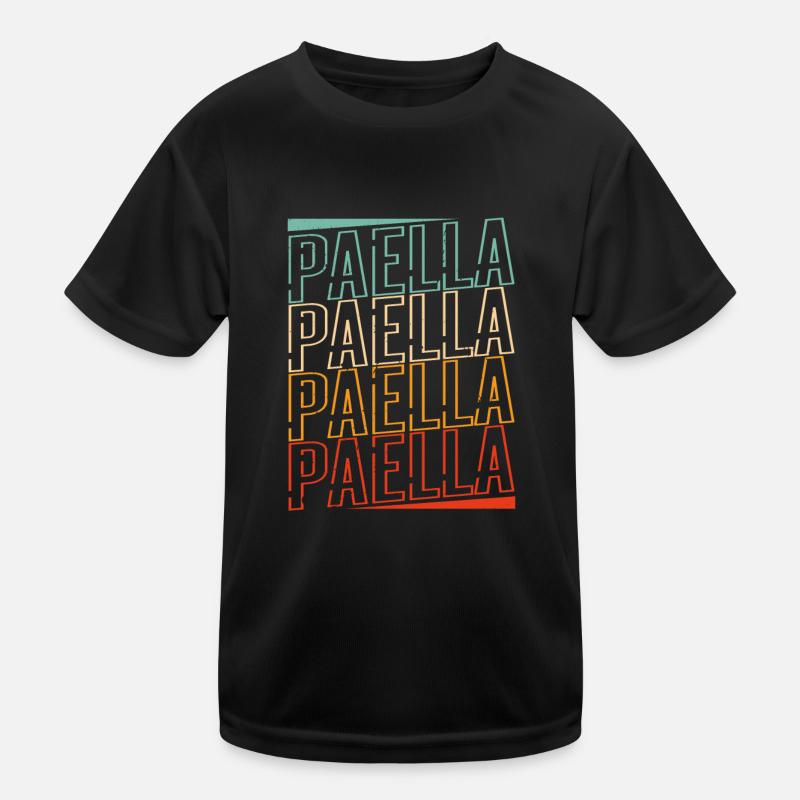 Cuisine espagnole Plat de riz Cadeau Paella T-shirt sport Enfant
