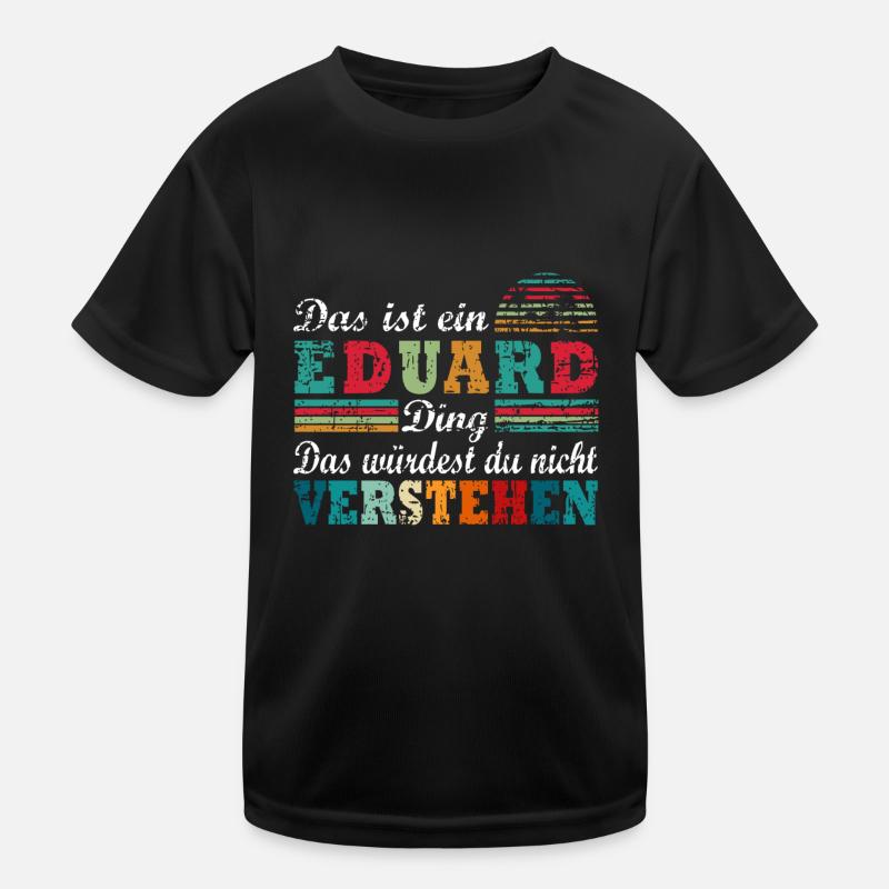 EDUARD Ding - Kinder Funktions-T-Shirt - Schwarz