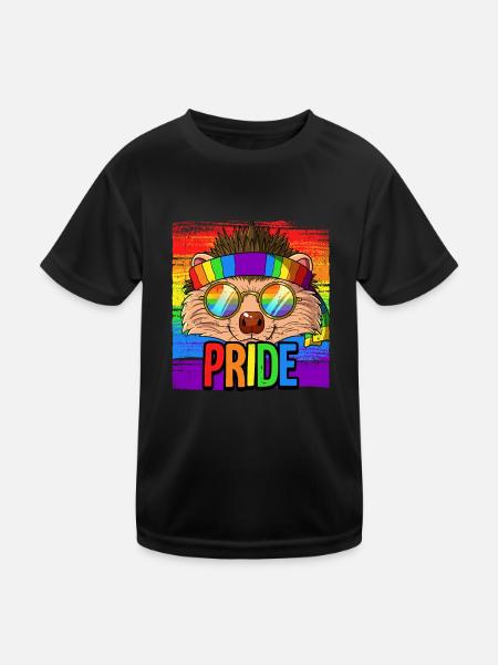 Pride LGBTQ Christopher Street Day Costume Pride - Kids Functional T-Shirt - black - Front