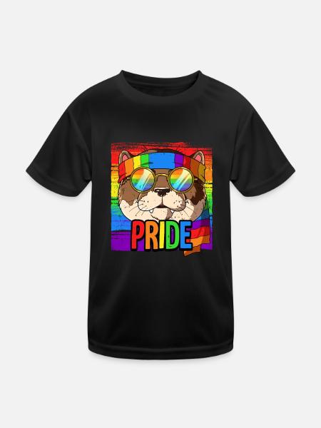 Pride LGBTQ Christopher Street Day Costume Pride - Kids Functional T-Shirt - black - Front