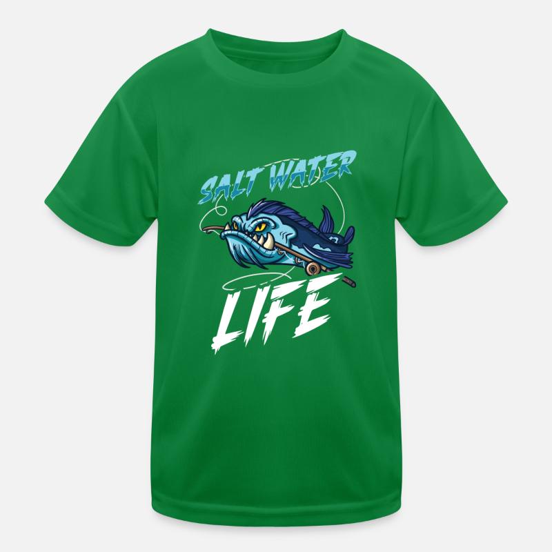 Pêche en eau salée Pêcheur Perche Canne à pêche Bobbe T-shirt sport Enfant