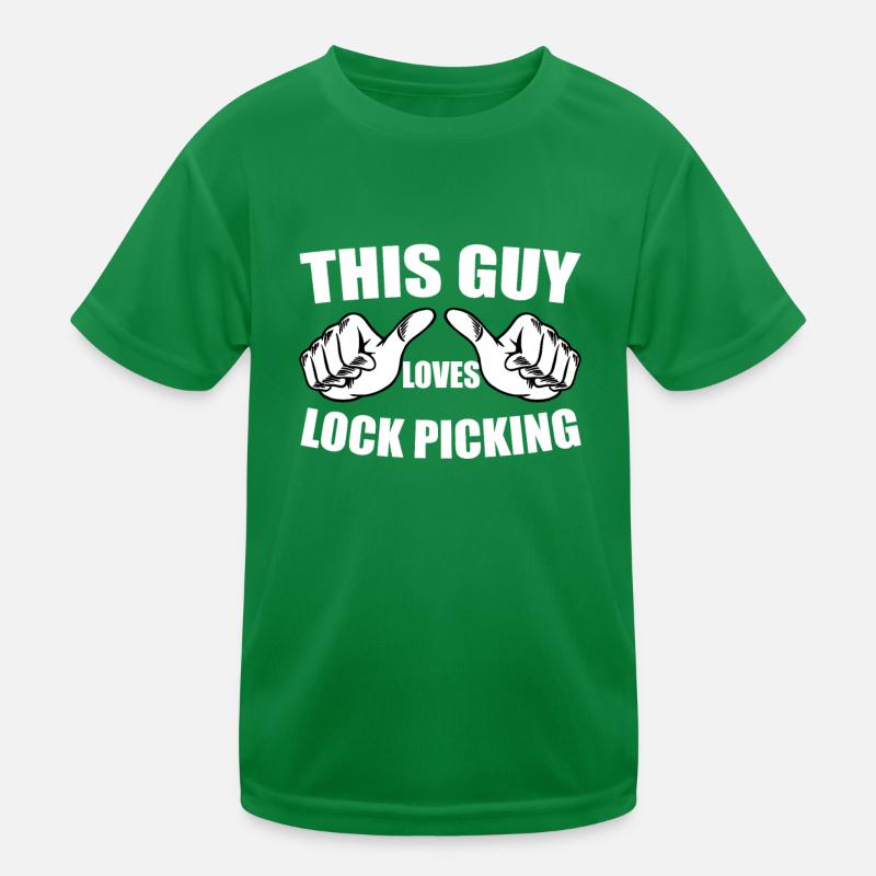 Funny Lock Picking Lover Kids Functional T-Shirt