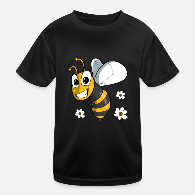 Abeille mignonne avec des fleurs T-shirt sport Enfant