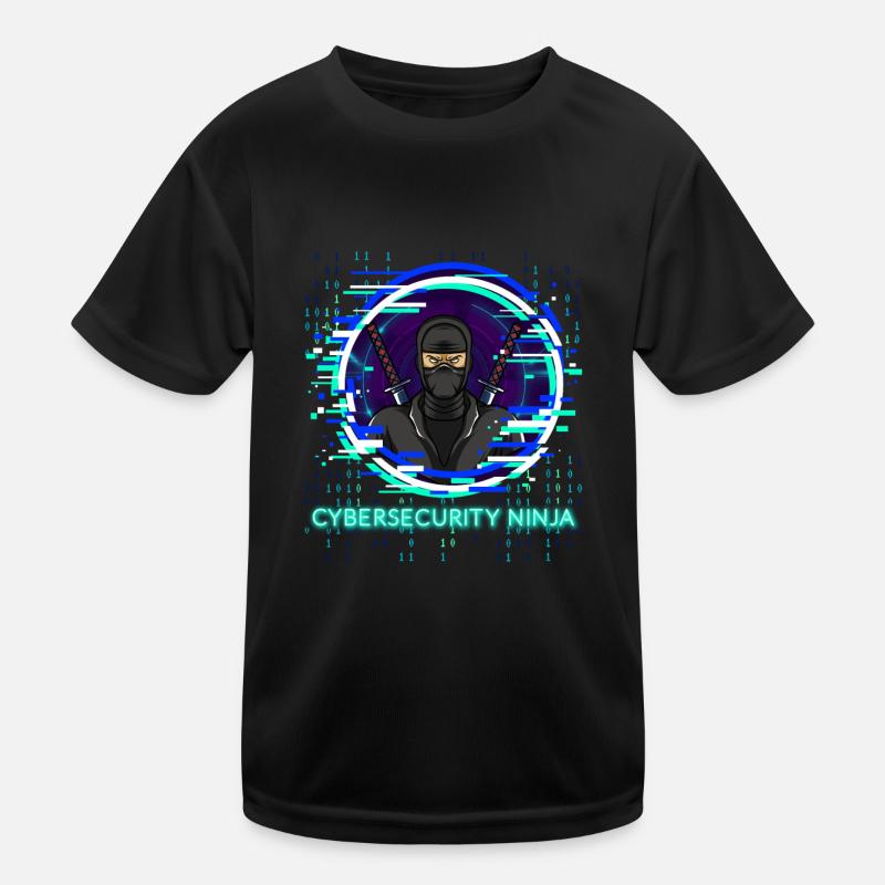 Programmeur de code ninja de cybersécurité Nerd T-shirt sport Enfant