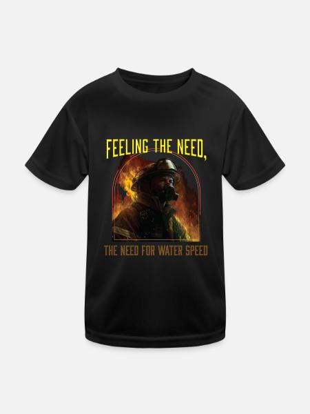 Ressentir le besoin Le besoin de vitesse de l’eau - T-shirt sport Enfant - noir - Devant