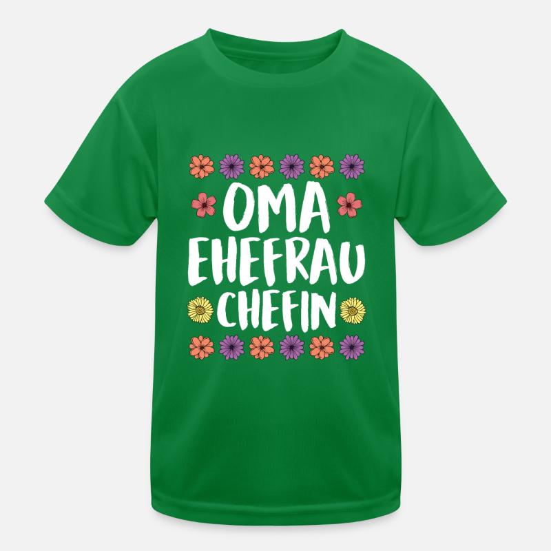 Oma Chefin Großmutter Muttertag Granny Ehefrau Kinder Funktions-T-Shirt