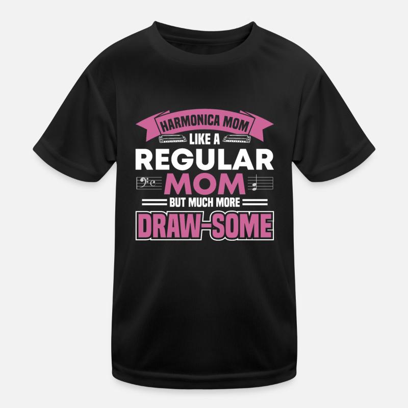 Harmonica Maman Orgue à bouche Harmoniciste T-shirt sport Enfant