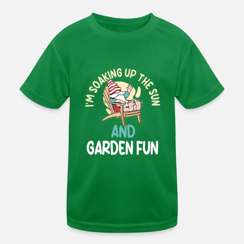 Drôle de design d’été de nain de jardin T-shirt sport Enfant