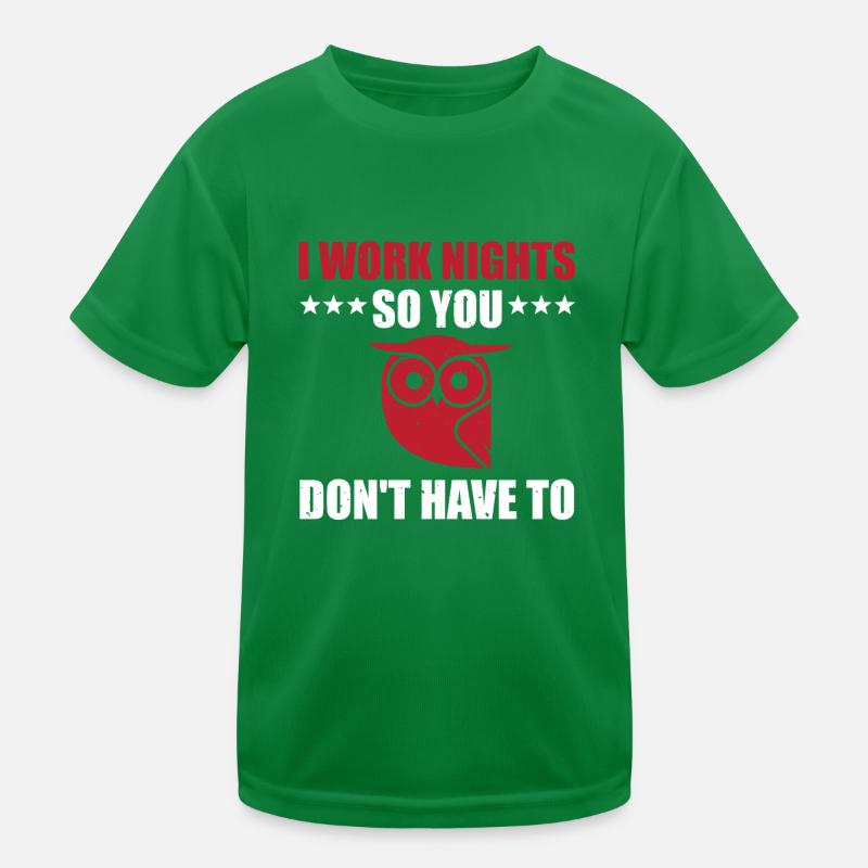 Tolles Nachtschicht-eulen-outfit Kinder Funktions-T-Shirt