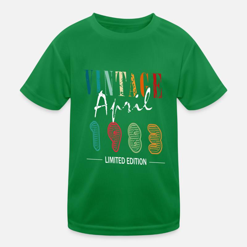 Geboren im April 1983 Geburtstag Kinder Funktions-T-Shirt