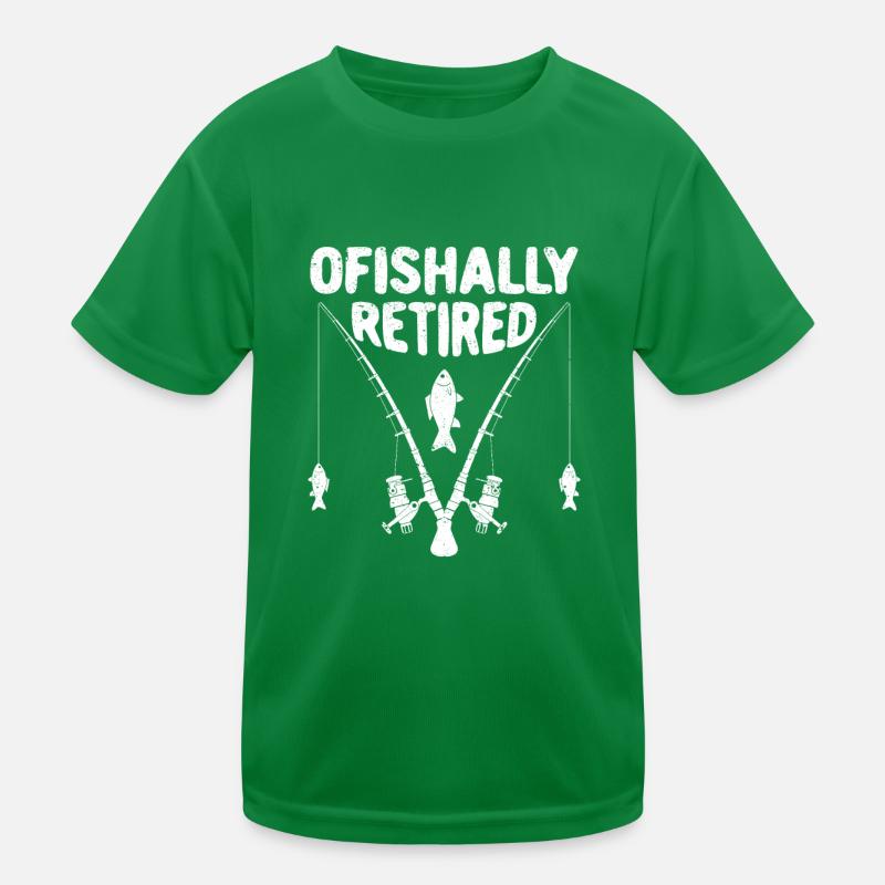 Ofishally Retraite Amateurs de pêche Drôle T-shirt sport Enfant