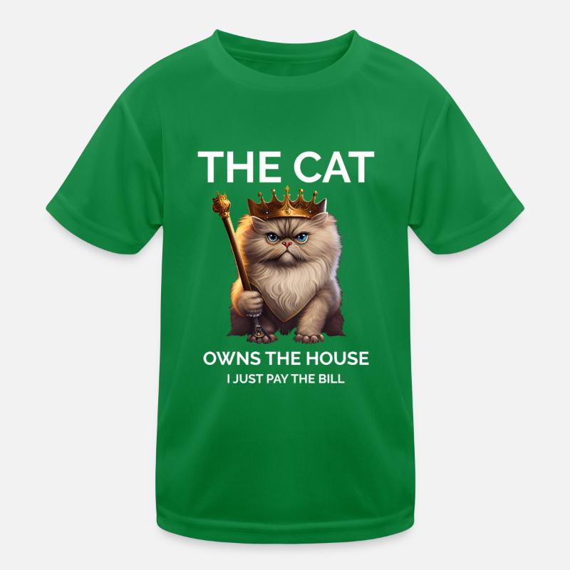 Le chat possède la maison Persian Cat Queen T-shirt sport Enfant