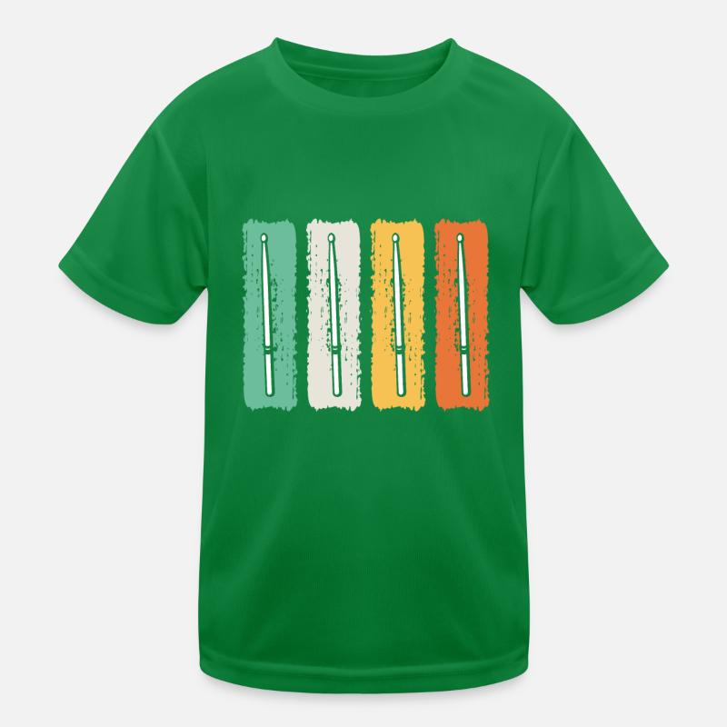 Retro Drumsticks Drummer Drum Player - Retro Drums Kinder Funktions-T-Shirt