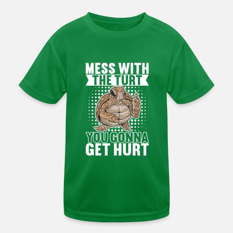 Angry Turtle Kinder Funktions-T-Shirt
