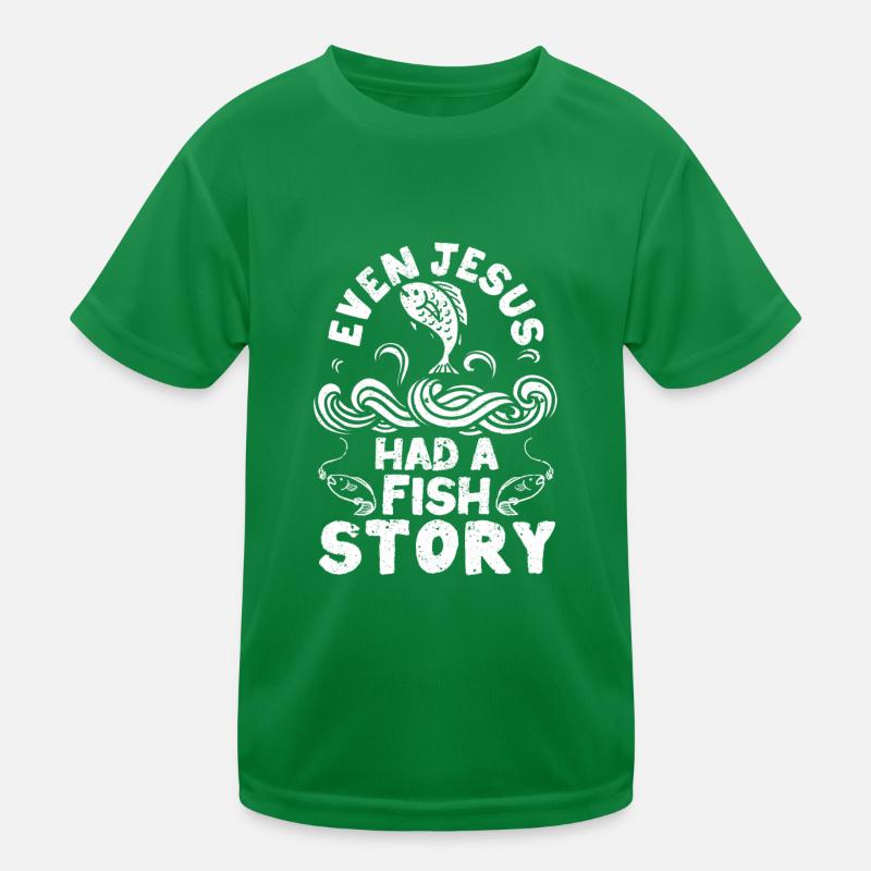 Même Jésus avait une histoire de poisson Mignon T-shirt sport Enfant