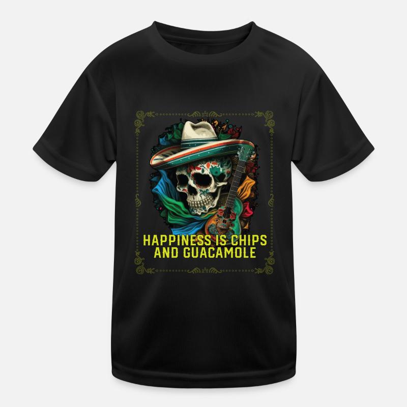 Le bonheur, c’est les chips et l’avocat Guacamole Lover T-shirt sport Enfant