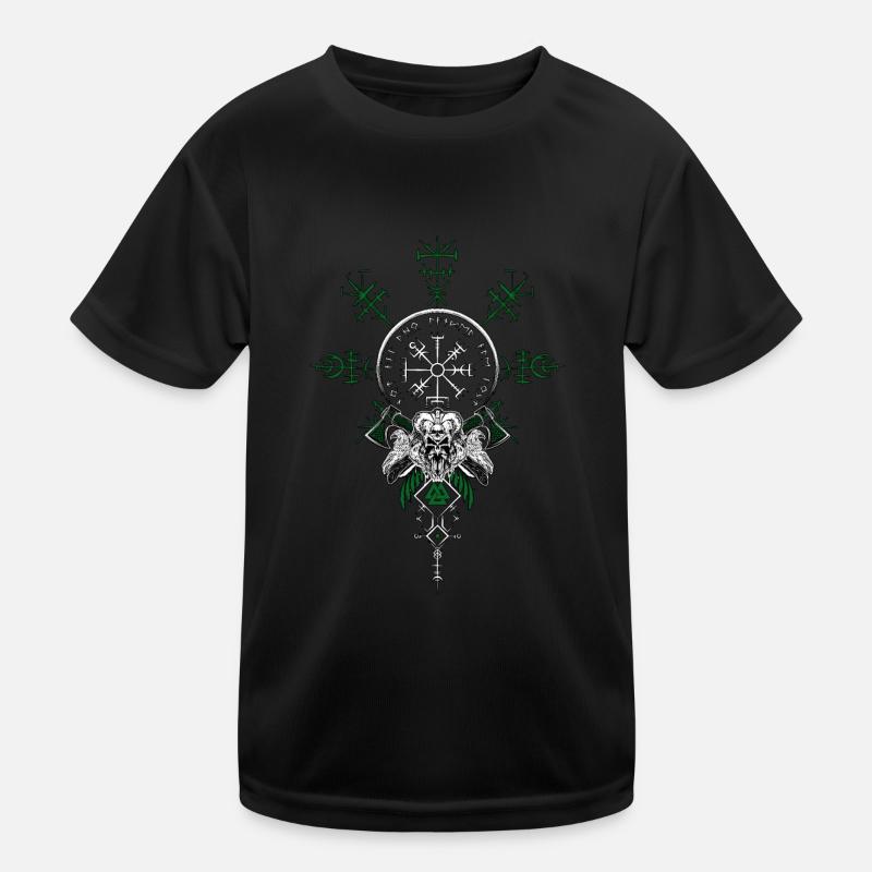 Keltischer Vikinger Vegvisir Kompass Wikinger Kinder Funktions-T-Shirt