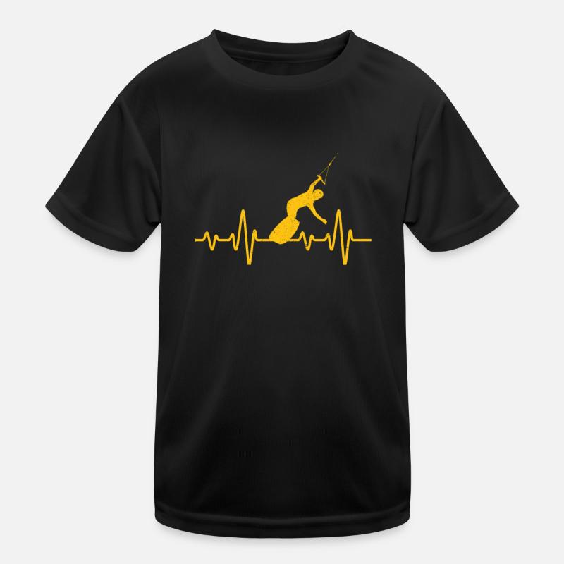 Wakeboard Heartbeat Drôle de Wakeboard Surfer T-shirt sport Enfant