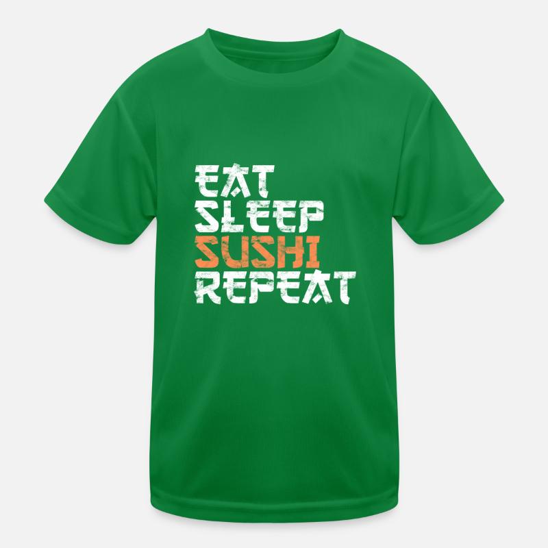 Eating Sleeping Sushi Kids Functional T-Shirt