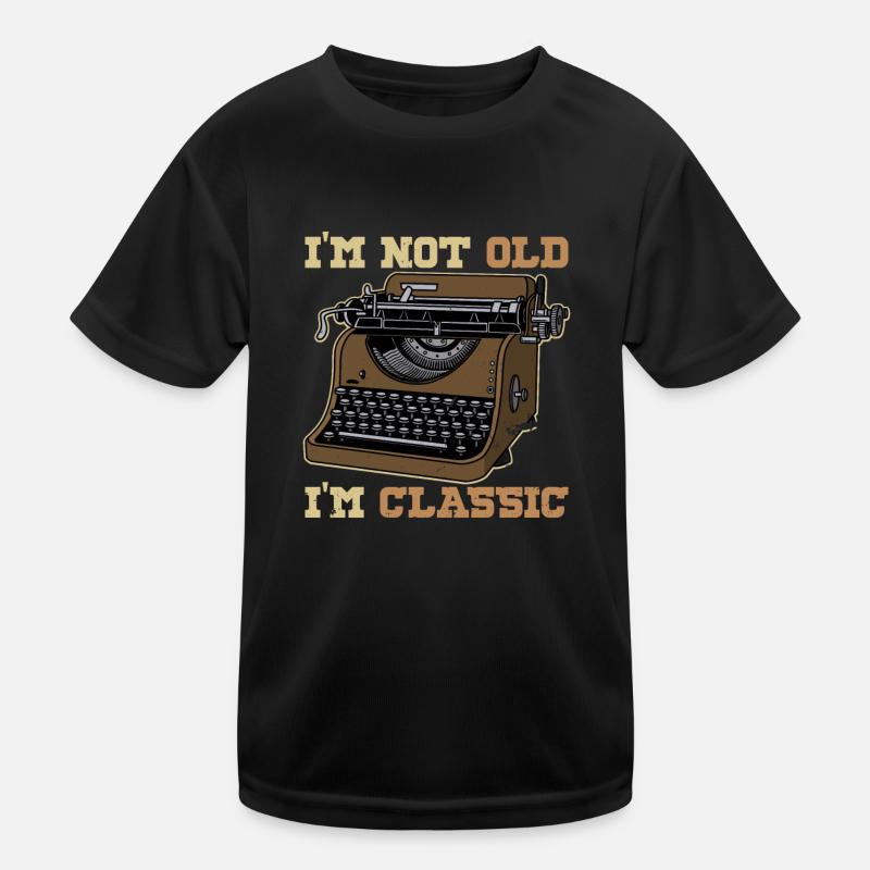 Books Writers Writing Typewriter Kids Functional T-Shirt