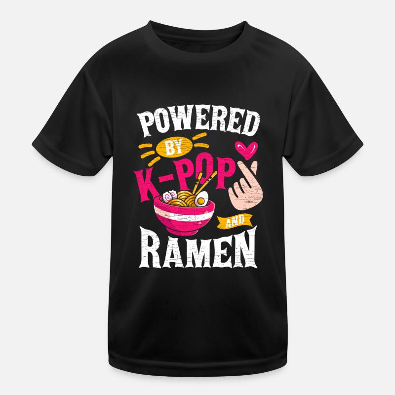 Powered By Ramen K-Pop Kinder Funktions-T-Shirt