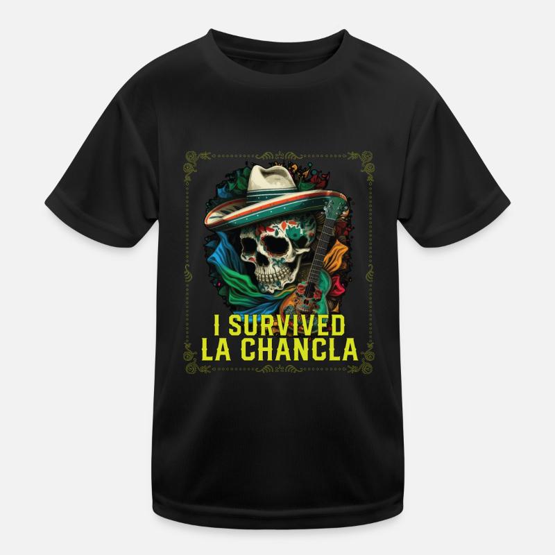 I Survived La Chancla Mexican Slippers Sandals Kids Functional T-Shirt